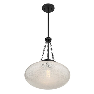 Willow One Light Pendant in Matte Black