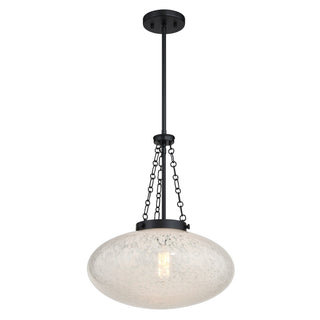 Willow One Light Pendant in Matte Black