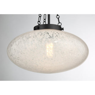 Willow One Light Pendant in Matte Black