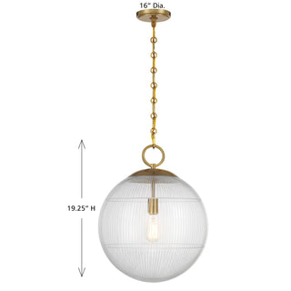 Cabot One Light Pendant in Warm Brass