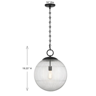 Cabot One Light Pendant in Matte Black