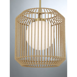 Pastis One Light Pendant in Warm Brass