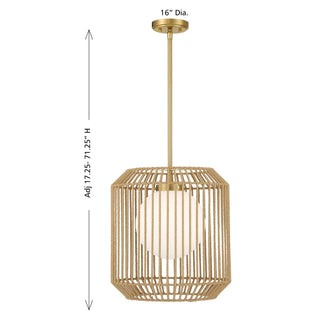 Pastis One Light Pendant in Warm Brass
