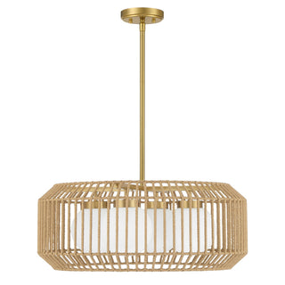 Pastis Four Light Pendant in Warm Brass