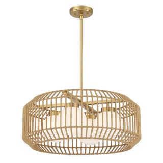 Pastis Four Light Pendant in Warm Brass
