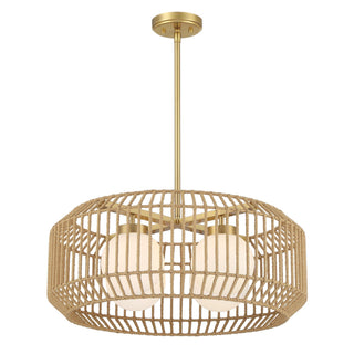 Pastis Four Light Pendant in Warm Brass