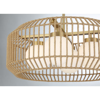 Pastis Four Light Pendant in Warm Brass