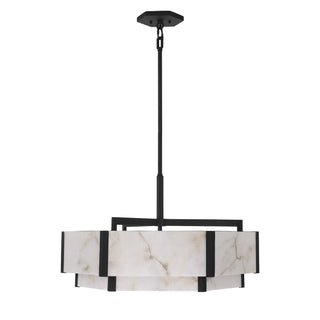 Orleans Six Light Pendant in Black Cashmere
