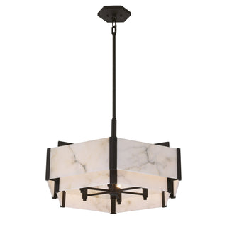 Orleans Six Light Pendant in Black Cashmere