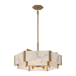Orleans Six Light Pendant in Distressed Gold