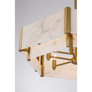 Orleans Six Light Pendant in Distressed Gold