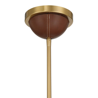 Atherton Five Light Pendant in Warm Brass