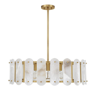Antolini Five Light Pendant in Warm Brass