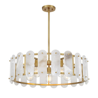 Antolini Five Light Pendant in Warm Brass