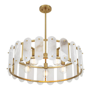 Antolini Five Light Pendant in Warm Brass