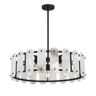 Antolini Five Light Pendant in Black Cashmere