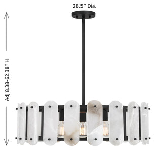 Antolini Five Light Pendant in Black Cashmere