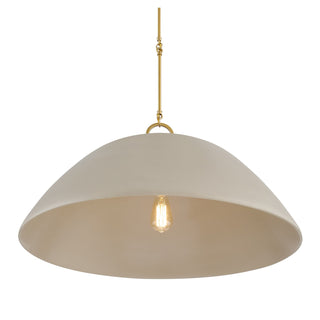 Alta One Light Pendant in Concrete and Brass