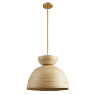 Agave One Light Pendant in Natural Bamboo