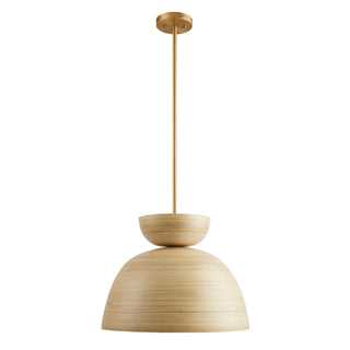 Agave One Light Pendant in Natural Bamboo
