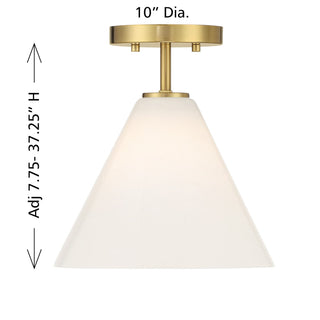 Blair One Light Mini-Pendant in Warm Brass