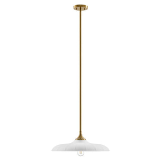Hadley One Light Pendant in Warm Brass