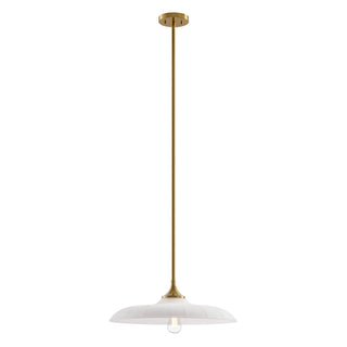 Hadley One Light Pendant in Warm Brass