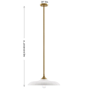 Hadley One Light Pendant in Warm Brass