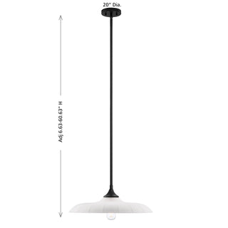 Hadley One Light Pendant in Matte Black