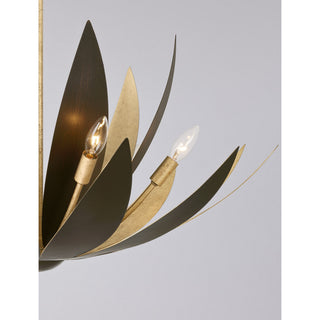 Loto Six Light Pendant in Centura and Burnished Gold