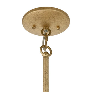 Loto Six Light Pendant in Centura and Burnished Gold