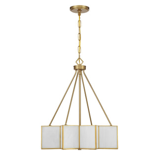 Reiling Three Light Pendant in Warm Brass
