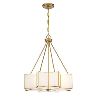 Reiling Three Light Pendant in Warm Brass