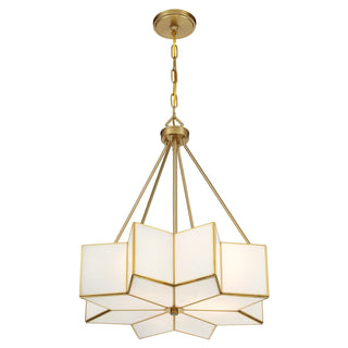 Reiling Three Light Pendant in Warm Brass