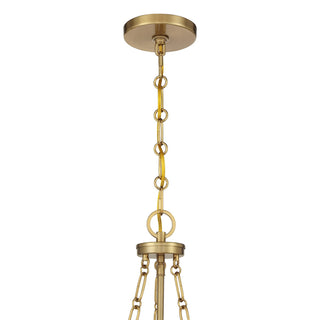 Reiling Three Light Pendant in Warm Brass
