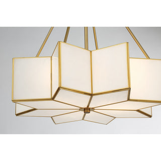 Reiling Three Light Pendant in Warm Brass