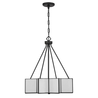 Reiling Three Light Pendant in Matte Black