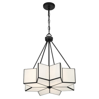 Reiling Three Light Pendant in Matte Black