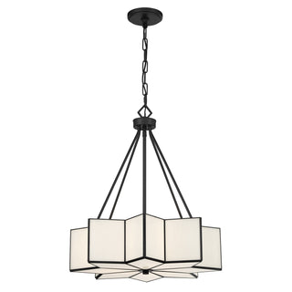 Reiling Three Light Pendant in Matte Black