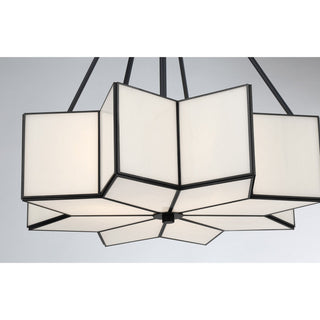 Reiling Three Light Pendant in Matte Black
