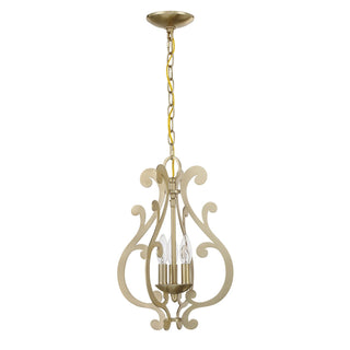 Lombard Three Light Pendant in Noble Brass
