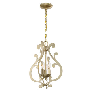 Lombard Three Light Pendant in Noble Brass