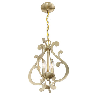 Lombard Three Light Pendant in Noble Brass