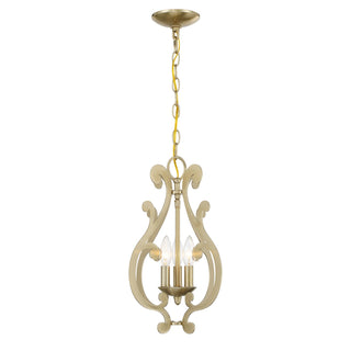 Lombard Three Light Pendant in Noble Brass