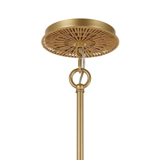 Abbott Five Light Pendant in Distressed Gold