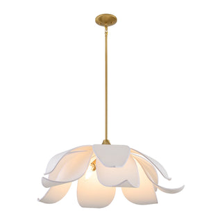 Elsie Six Light Pendant in Warm Brass
