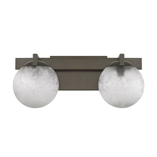 Darien Two Light Bathroom Vanity in Mediterranean Bronze