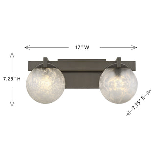 Darien Two Light Bathroom Vanity in Mediterranean Bronze
