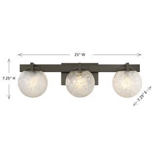 Darien Three Light Bathroom Vanity in Mediterranean Bronze