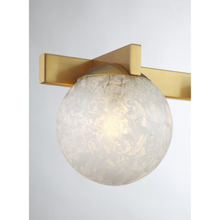 Darien Three Light Bathroom Vanity in Warm Brass